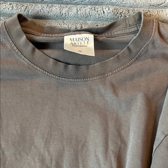 Maison Article Men’s Taupe Basic Shirt - Picture 3 of 3